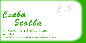 csaba stolba business card